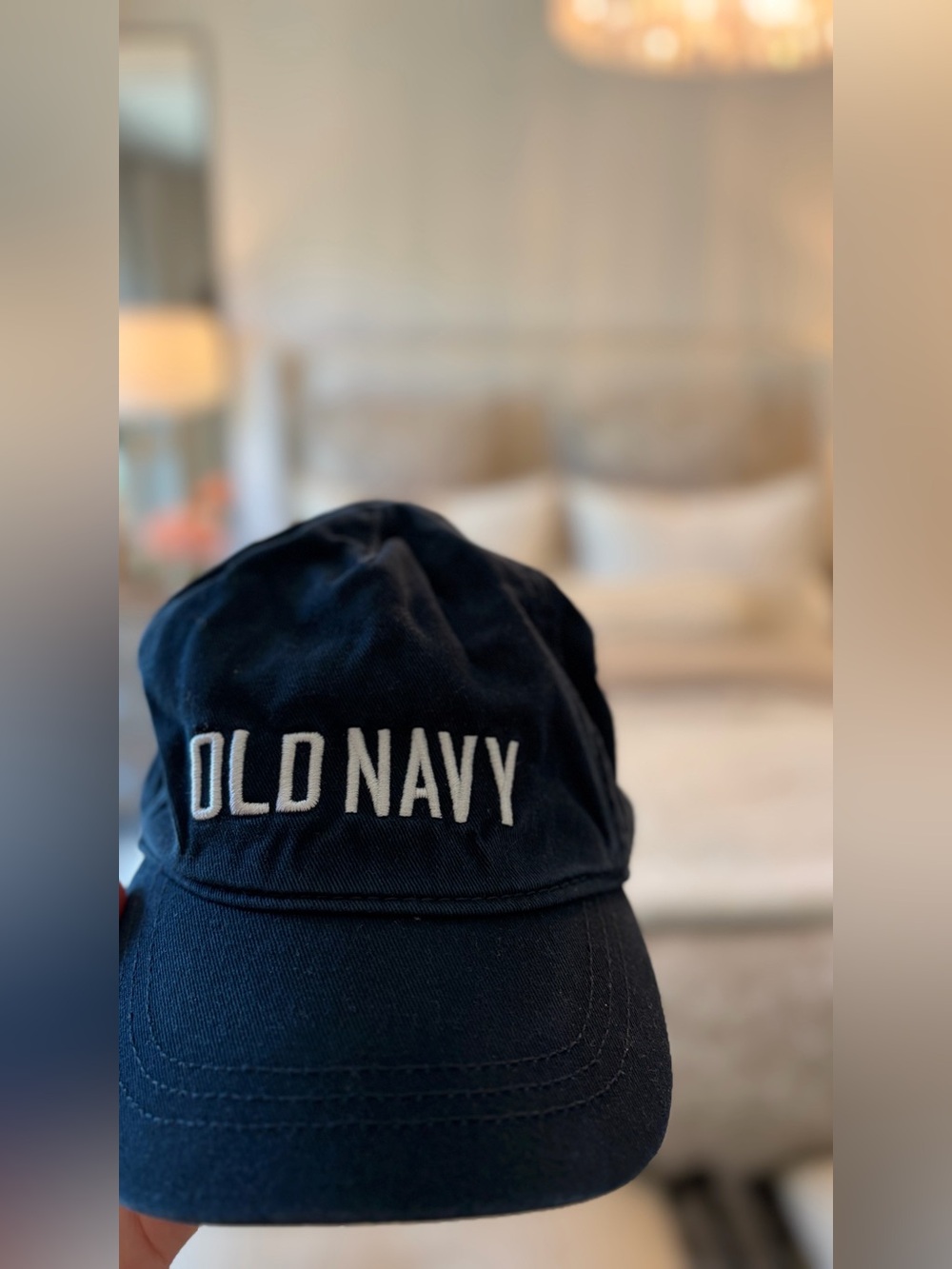 Toddler/Little Boy Old Navy Dark Blue Embroidered Logo Cap